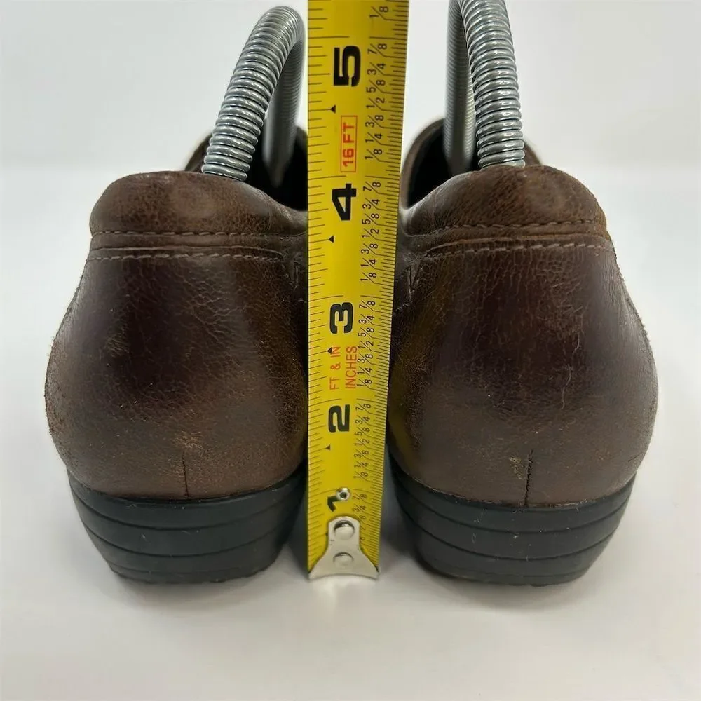 Dansko Franny Women's Brown Leather Loafers Size 40 (US 9.5-10) Casual Shoes